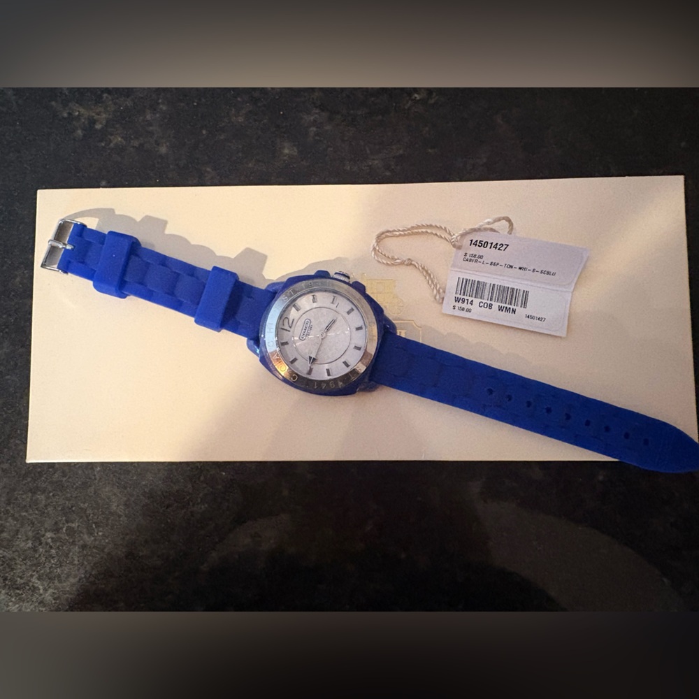 Coach boyfriend cobalt blue wristwatch